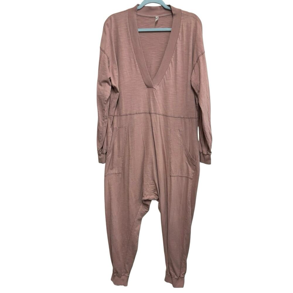 Free People Just Because Onesie Pink Harem Jumpsuit Medium